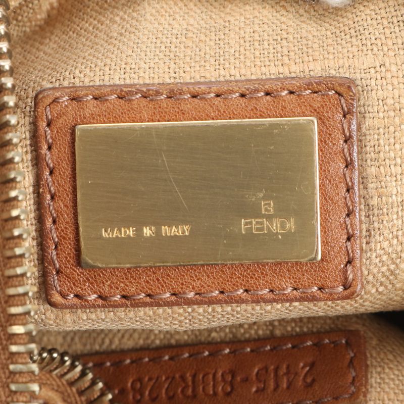 Fendi Hobo 8br228 Leather One Shoulder Bag Shoulder Hand Genuine Leather