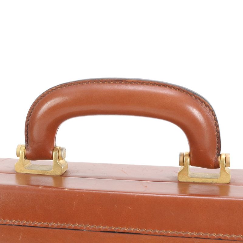 Pole Loewe Anagram Leather Attache Case Hard Case Document Bag Business Travel