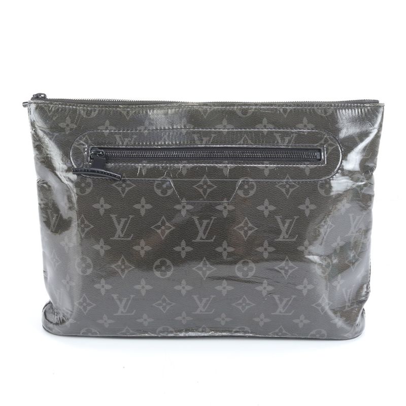 Louis Vuitton Monogram Eclipse Glaze Pochette Cosmos M63373 Leather Second Bag