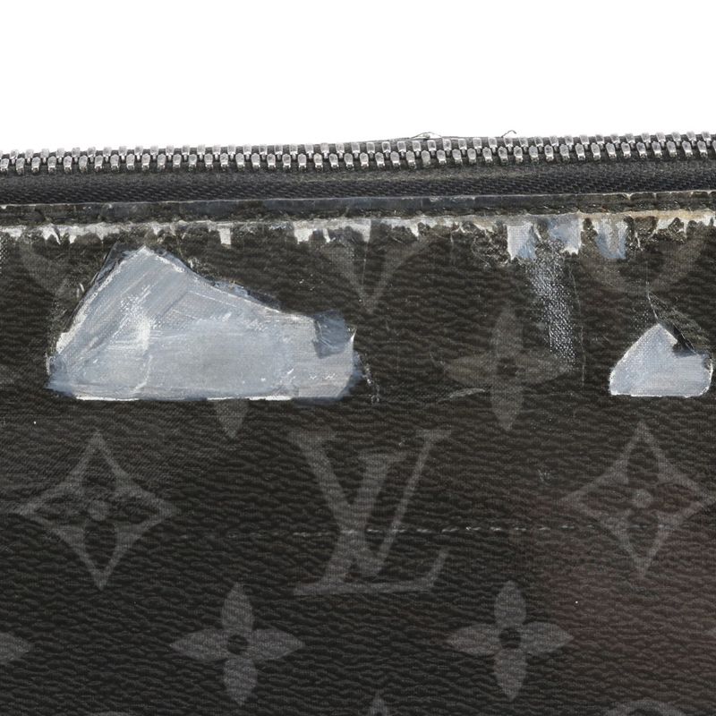 Louis Vuitton Monogram Eclipse Glaze Pochette Cosmos M63373 Leather Second Bag