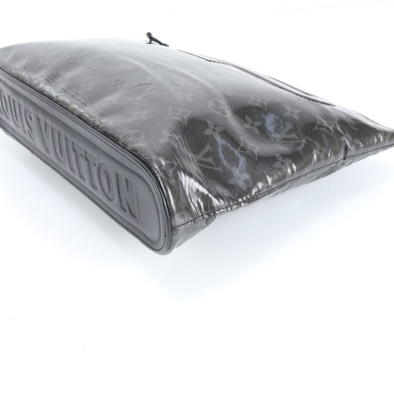 Louis Vuitton Monogram Eclipse Glaze Pochette Cosmos M63373 Leather Second Bag