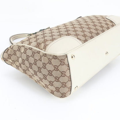 Gucci GG Canvas Sherry Line Princy 177052 Leather Tote Bag Shoulder Women