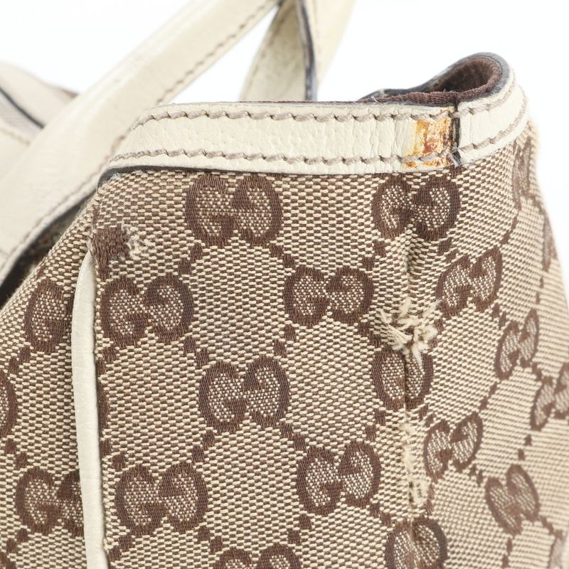 Gucci GG Canvas Sherry Line Princy 177052 Leather Tote Bag Shoulder Women