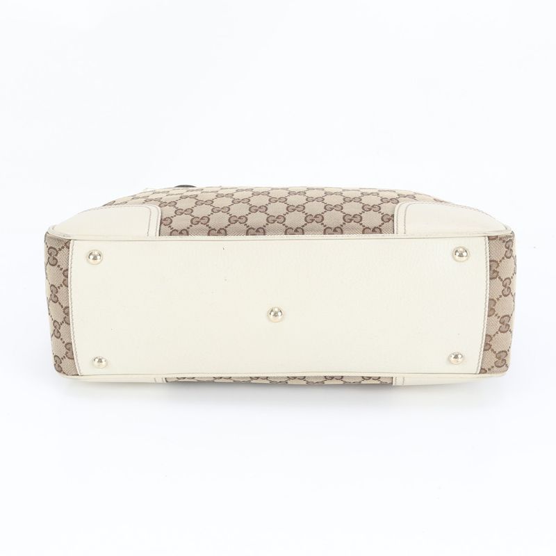 Gucci GG Canvas Sherry Line Princy 177052 Leather Tote Bag Shoulder Women