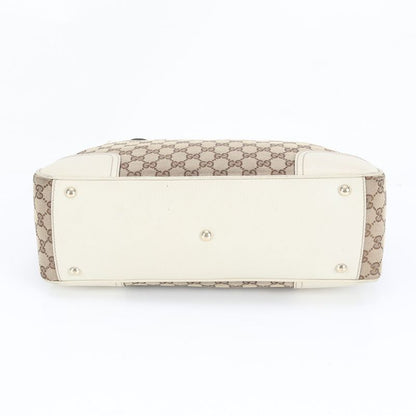 Gucci GG Canvas Sherry Line Princy 177052 Leather Tote Bag Shoulder Women