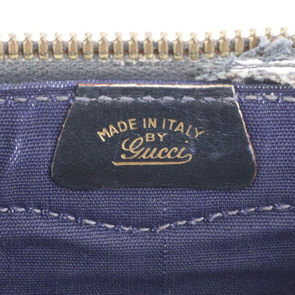 Gucci GG Canvas Sherry Line Leather Boston Bag Business Travel Tote Genuine