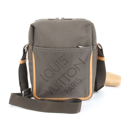 Louis Vuitton Damier Jean Citadin Terre M93040 Leather Shoulder Bag Crossbody