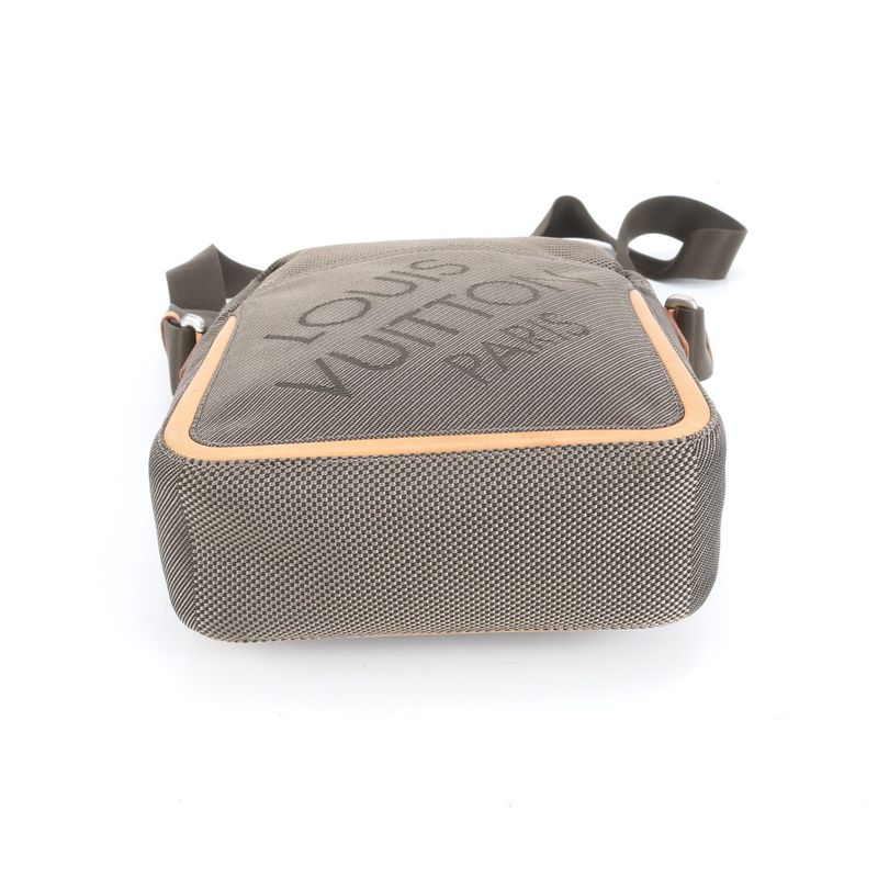 Louis Vuitton Damier Jean Citadin Terre M93040 Leather Shoulder Bag Crossbody