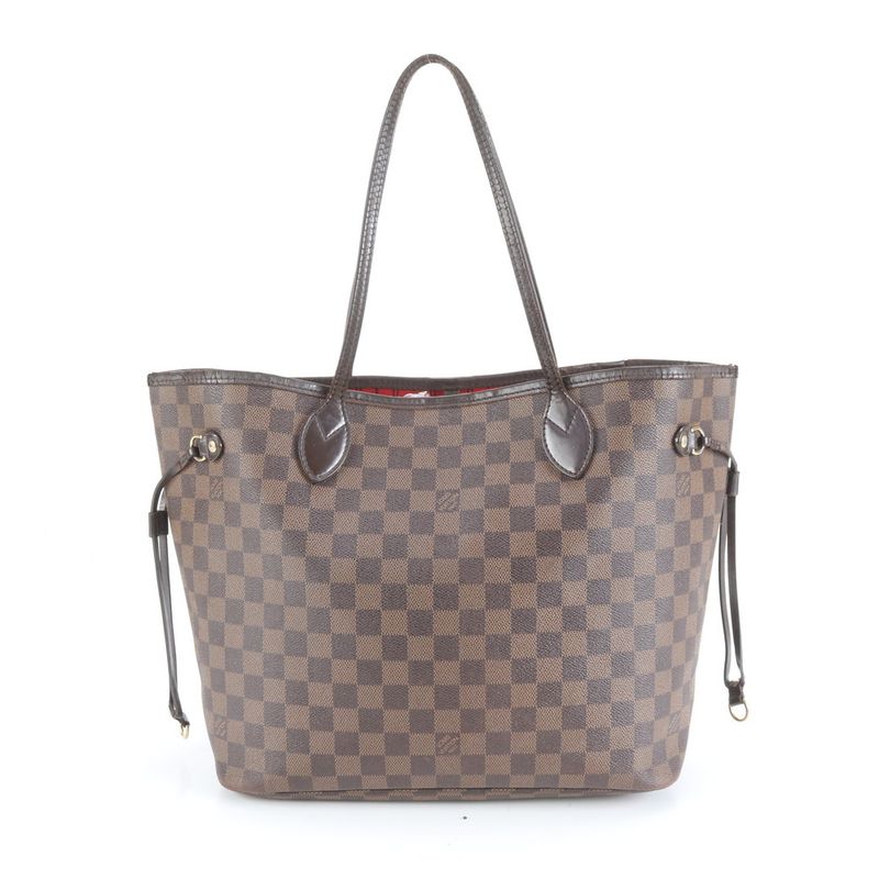 Louis Vuitton Damier Neverfull MM M51105 Leather Tote Bag Shoulder Hand Genuine
