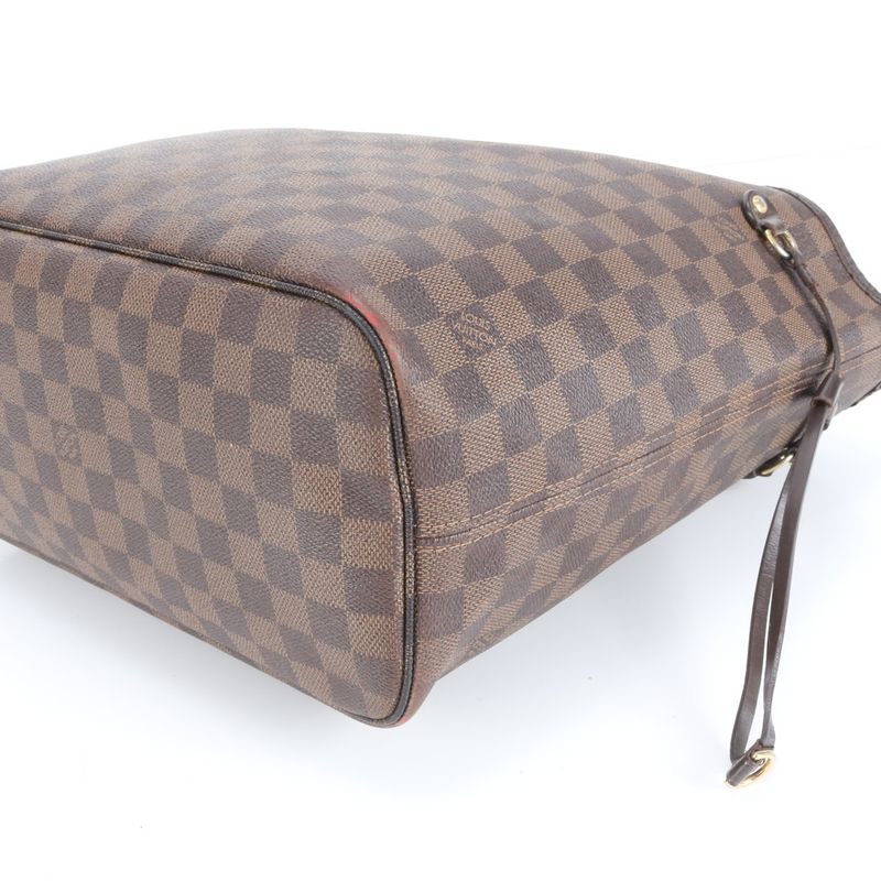 Louis Vuitton Damier Neverfull MM M51105 Leather Tote Bag Shoulder Hand Genuine