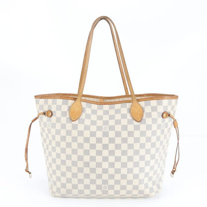 Louis Vuitton Damier Azure Neverfull MM N51107 Leather Tote Bag Shoulder Hand