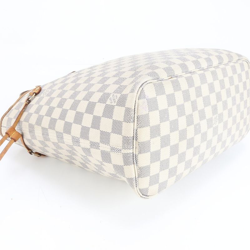 Louis Vuitton Damier Azure Neverfull MM N51107 Leather Tote Bag Shoulder Hand