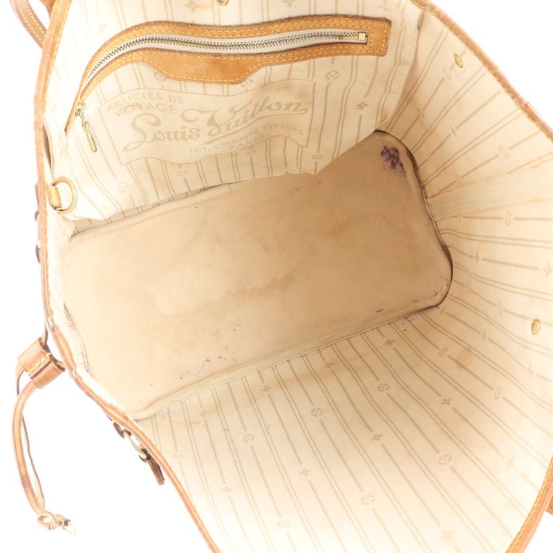 Louis Vuitton Damier Azure Neverfull MM N51107 Leather Tote Bag Shoulder Hand