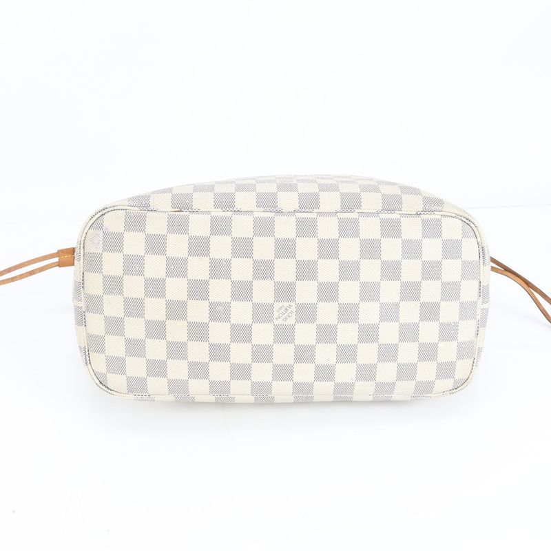 Louis Vuitton Damier Azure Neverfull MM N51107 Leather Tote Bag Shoulder Hand