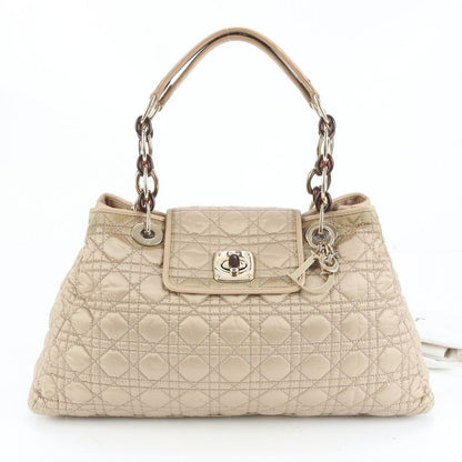Christian Dior Canage Lady Dior Leather Nylon Shoulder Bag Shoulder Women