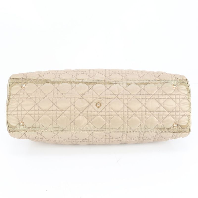 Christian Dior Canage Lady Dior Leather Nylon Shoulder Bag Shoulder Women