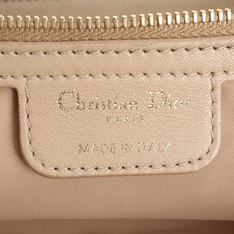 Christian Dior Canage Lady Dior Leather Nylon Shoulder Bag Shoulder Women