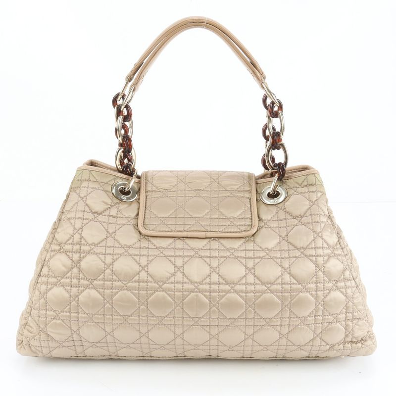 Christian Dior Canage Lady Dior Leather Nylon Shoulder Bag Shoulder Women