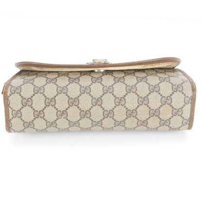 Gucci GG Supreme Sherry Line 89-01-030 Leather Second Bag Clutch Pouch Commuter