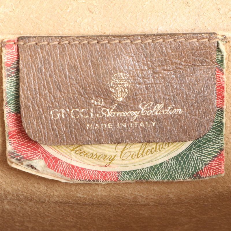 Gucci GG Supreme Sherry Line 89-01-030 Leather Second Bag Clutch Pouch Commuter