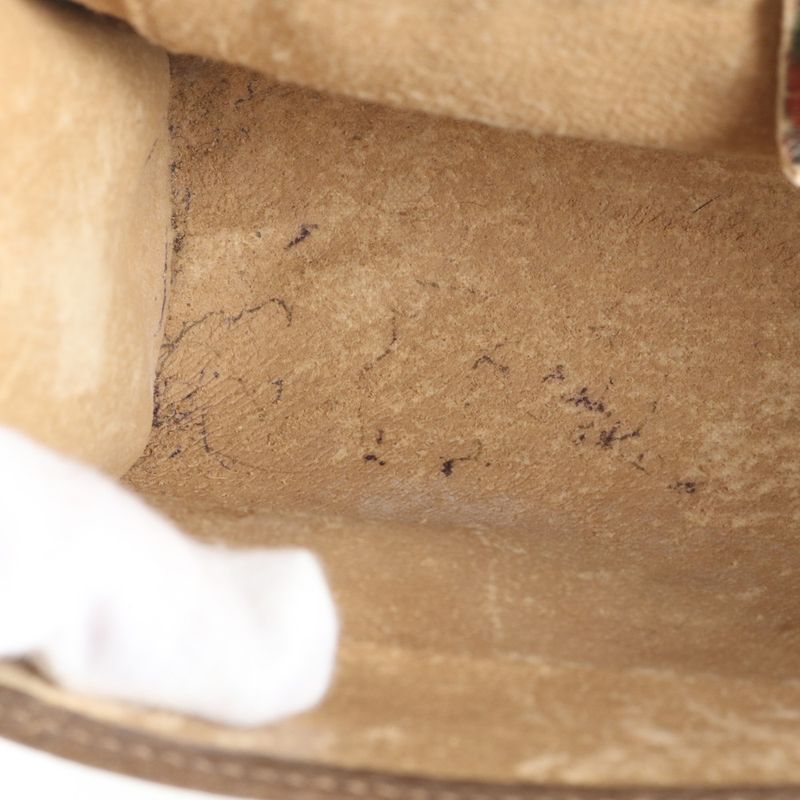 Gucci GG Supreme Sherry Line 89-01-030 Leather Second Bag Clutch Pouch Commuter