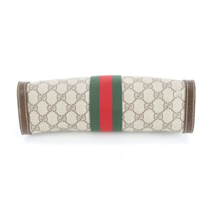 Gucci GG Supreme Sherry Line Leather Second Bag Clutch Pouch Commuter Genuine