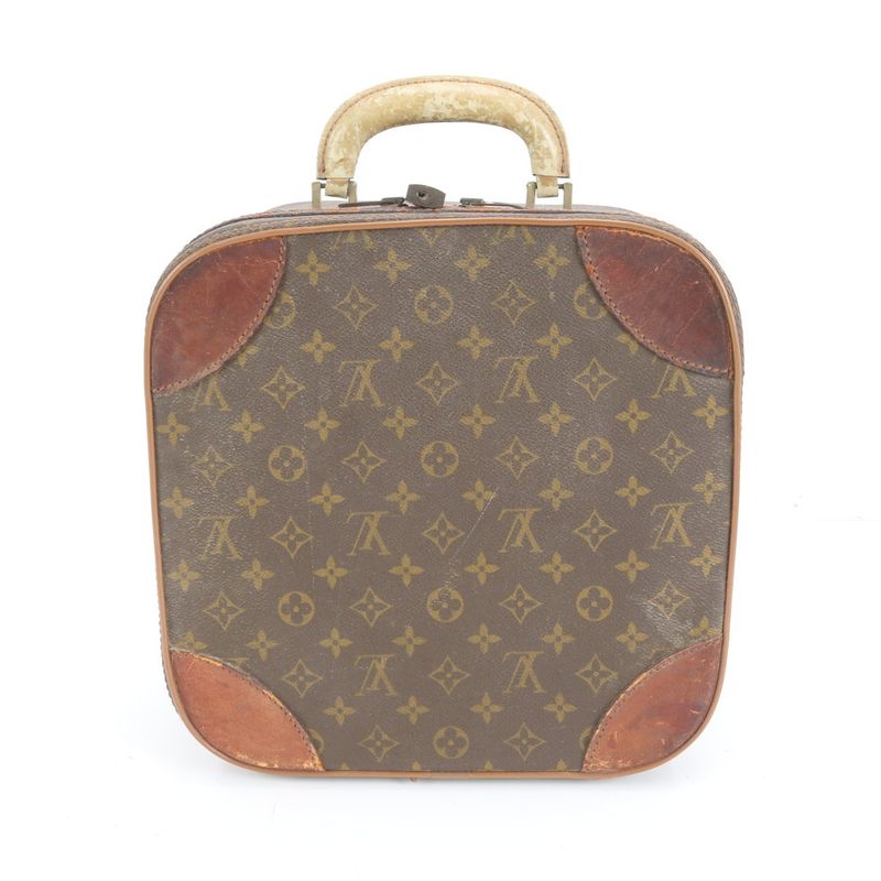 Louis Vuitton Monogram Trunk Case Stratos Mini Leather Boston Bag Business