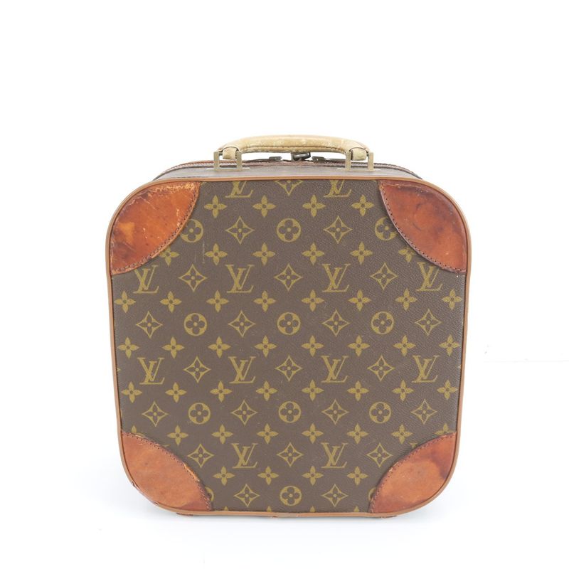 Louis Vuitton Monogram Trunk Case Stratos Mini Leather Boston Bag Business