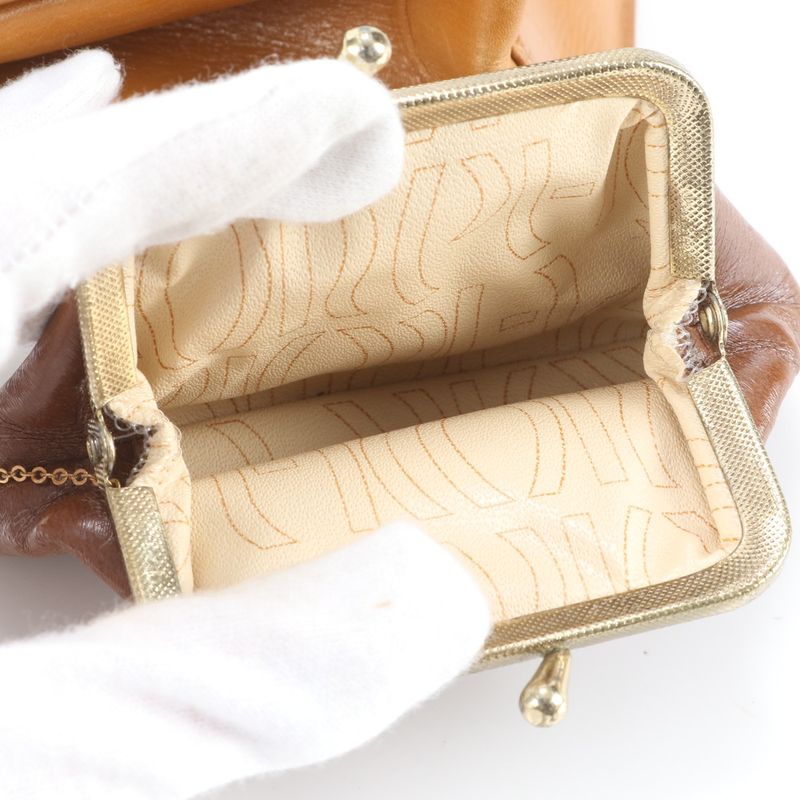 Extreme Vintage Christian Dior Clutch Leather 2WAY Shoulder Bag Shoulder Brown