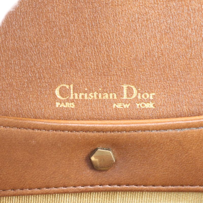 Extreme Vintage Christian Dior Clutch Leather 2WAY Shoulder Bag Shoulder Brown