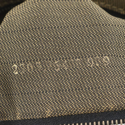 Fendi Zucca FF Leather Nylon Handbag Tote Pouch Women's RRM Dc14-6