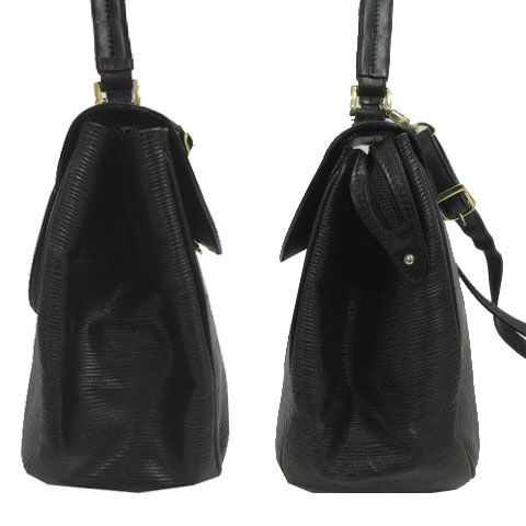 Fendi Janus God Epi Leather Handbag Shoulder Bag 625 Black