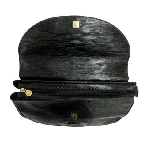 Fendi Janus God Epi Leather Handbag Shoulder Bag 625 Black