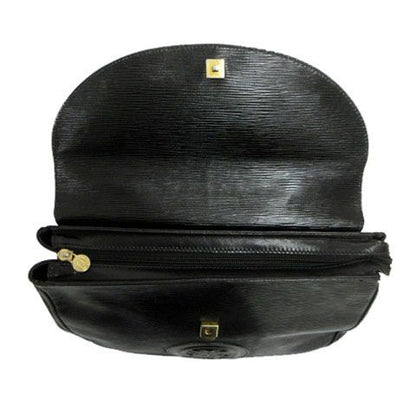 Fendi Janus God Epi Leather Handbag Shoulder Bag 625 Black