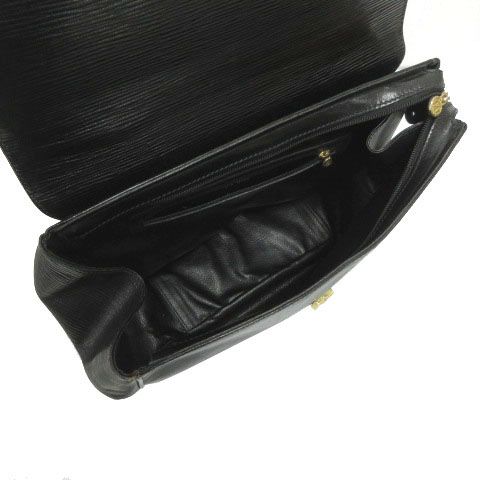 Fendi Janus God Epi Leather Handbag Shoulder Bag 625 Black