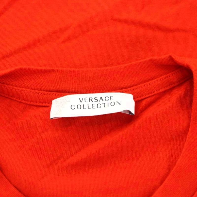 Versace Collection T-shirt Cut And Sewn Short Sleeves Logo Print S Red V800883s