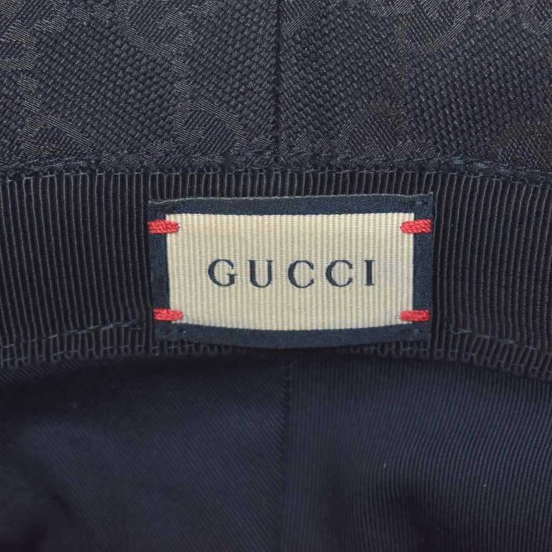 Gucci GG Canvas Fedora Hat Bucket Hat L Black 576587 AA
