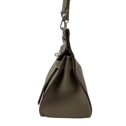 Hermes Shoulder Bag Gipsyère 28 Etoupe Silver Hardware