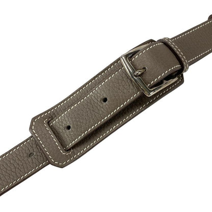 Hermes Shoulder Bag Gipsyère 28 Etoupe Silver Hardware