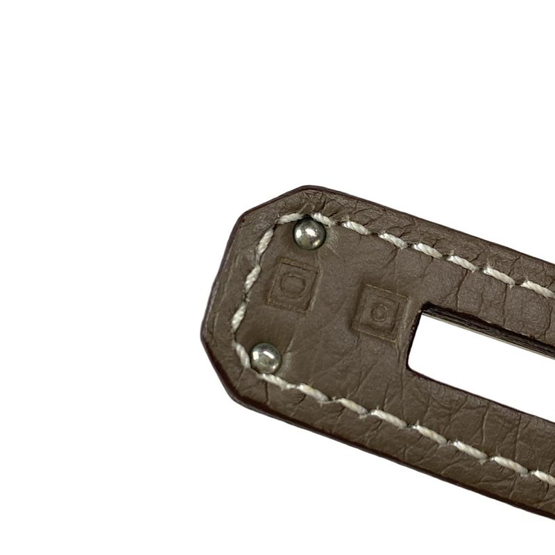 Hermes Shoulder Bag Gipsyère 28 Etoupe Silver Hardware