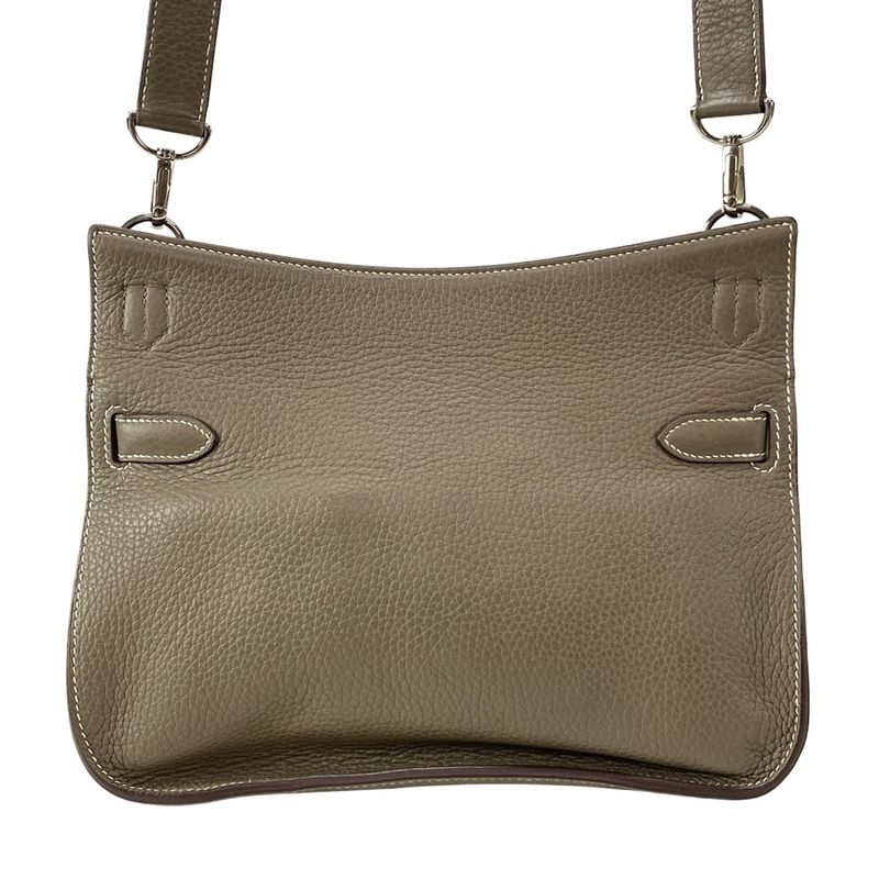 Hermes Shoulder Bag Gipsyère 28 Etoupe Silver Hardware