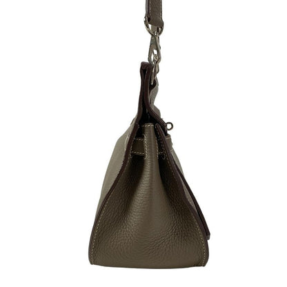 Hermes Shoulder Bag Gipsyère 28 Etoupe Silver Hardware