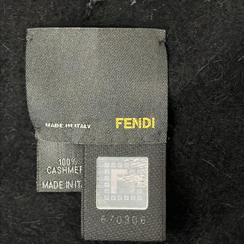 Fendi Scarf - Gray Beige White And Black Cashmere Fur
