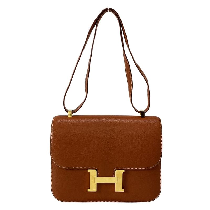 Hermes Constance 25 Brick Gold Hardware Shoulder Bag