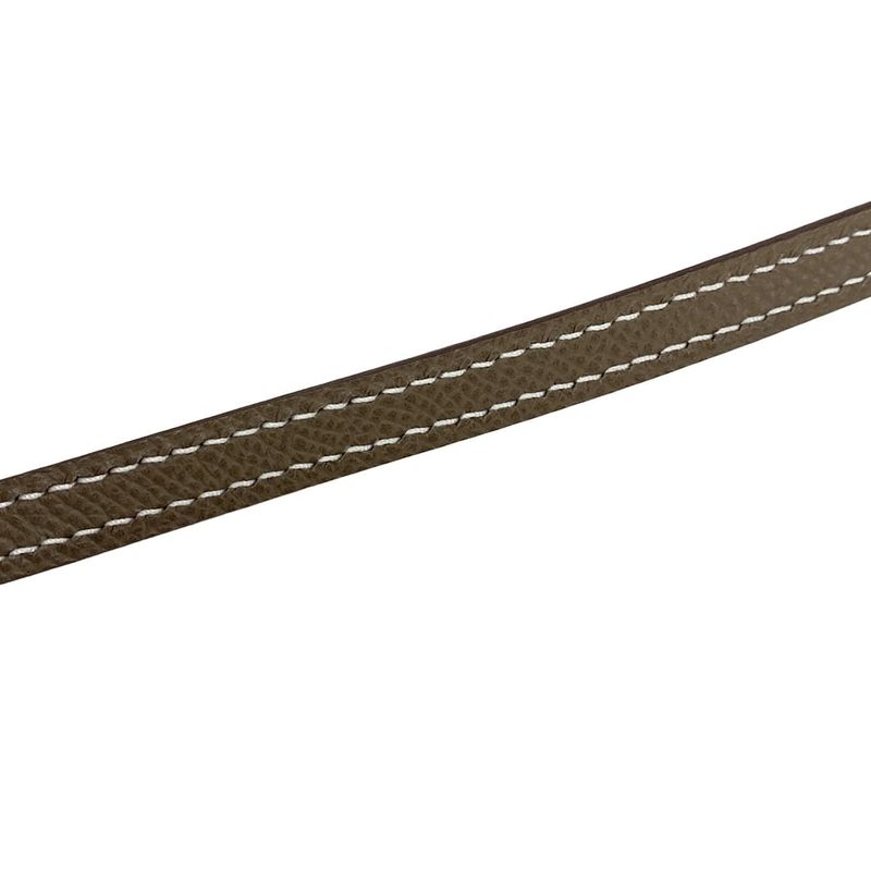 Hermes Shoulder Bag Petite Cours Etoupe Silver Hardware