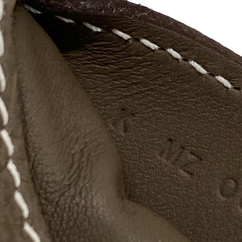 Hermes Shoulder Bag Petite Cours Etoupe Silver Hardware