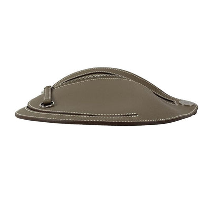 Hermes Shoulder Bag Petite Cours Etoupe Silver Hardware