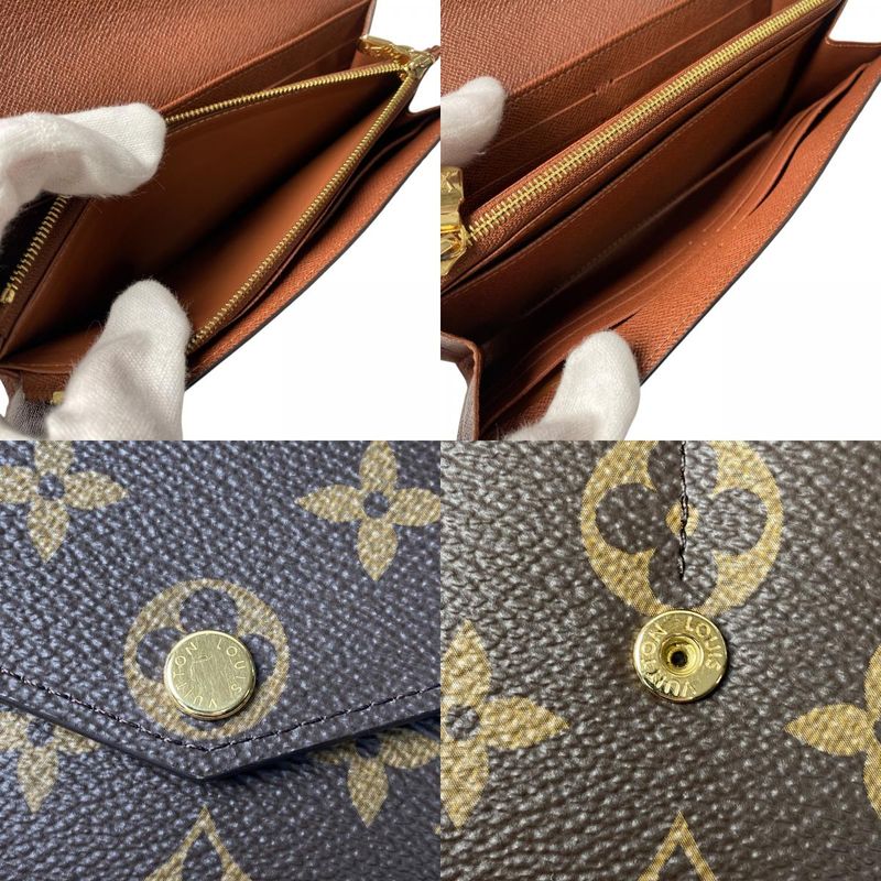 Louis Vuitton Women's Portefeuille Sarah Monogram Long Wallet with Rfid Initial