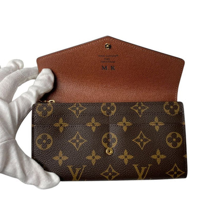 Louis Vuitton Women's Portefeuille Sarah Monogram Long Wallet with Rfid Initial