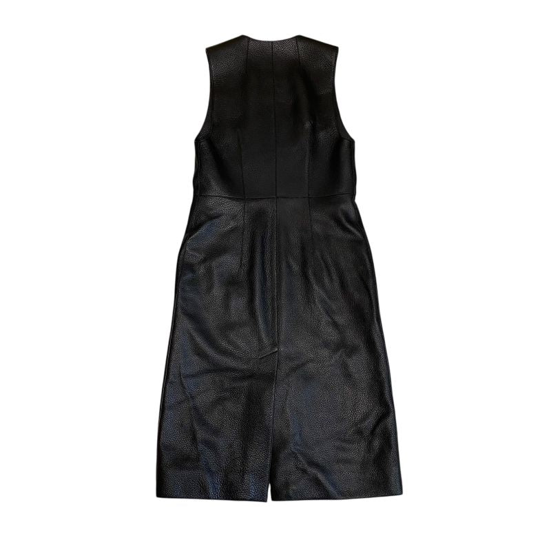 Tagged Hermes Women's Long Gilet Dress 34 Deerskin